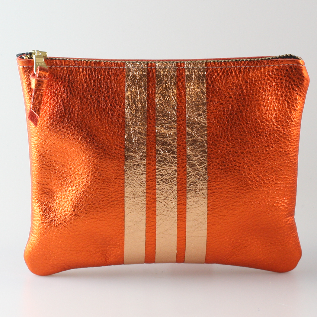 Zina Kao Exclusives - Wholesale Pouch - Women's - The Everyday Pouch: BRIGHT Metallic Stripes - 2 sizes! 20