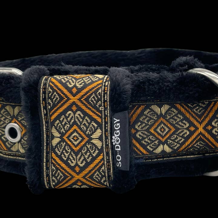 COLLAR POLAR PARA PERROS | AMARILLO LEÓN | NEGRO para venta al por mayor de So-Doggy