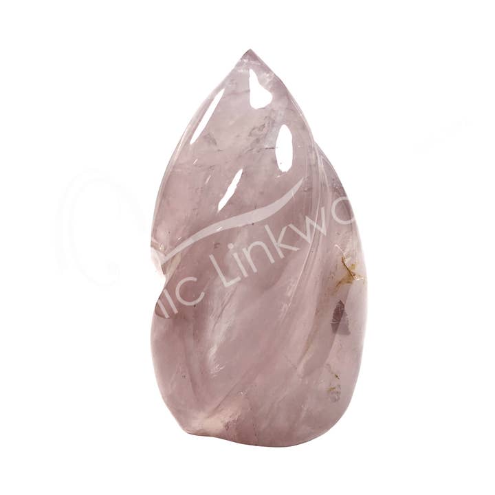 Oceanic Linkways Inc – Pedra/cristal espiritual por atacado – FORMA DE CHAMA - QUARTZO ROSA 4-5" H (KG)