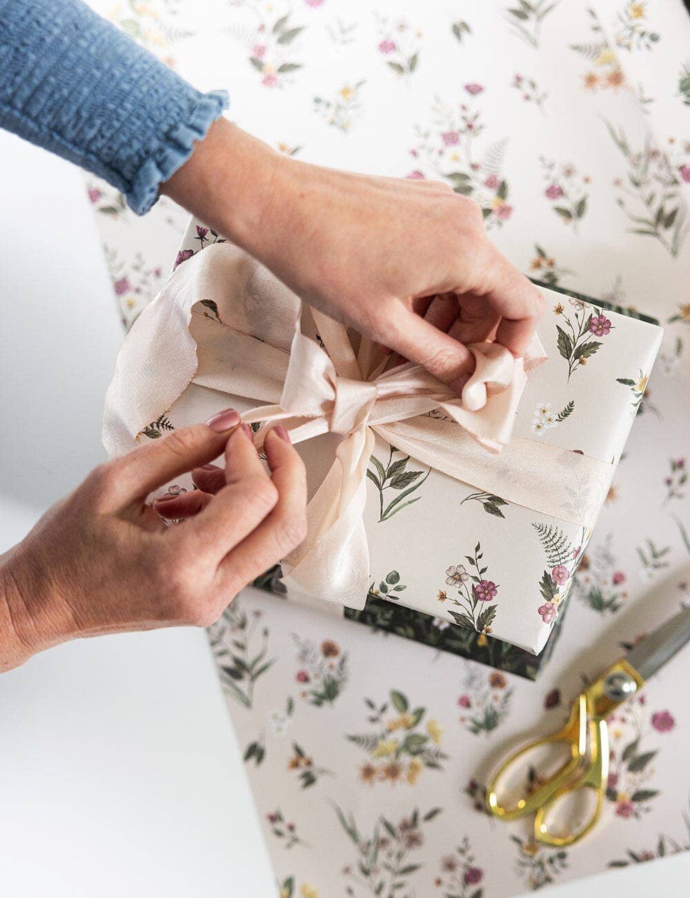 Bespoke Letterpress - Vente Feuille de papier cadeau - Papiers Cadeaux 6 Feuilles Dainty Blooms / Amis de la Forêt8