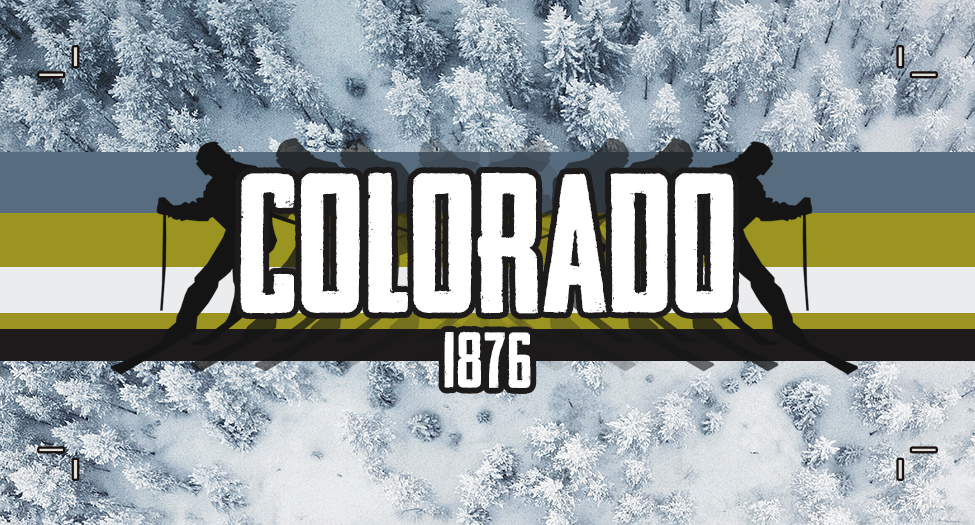 Stryder Gear – wholesale Mössa - Unisex – Colorado Skier Silhouette på en KBW510 mörkgrå mössa1