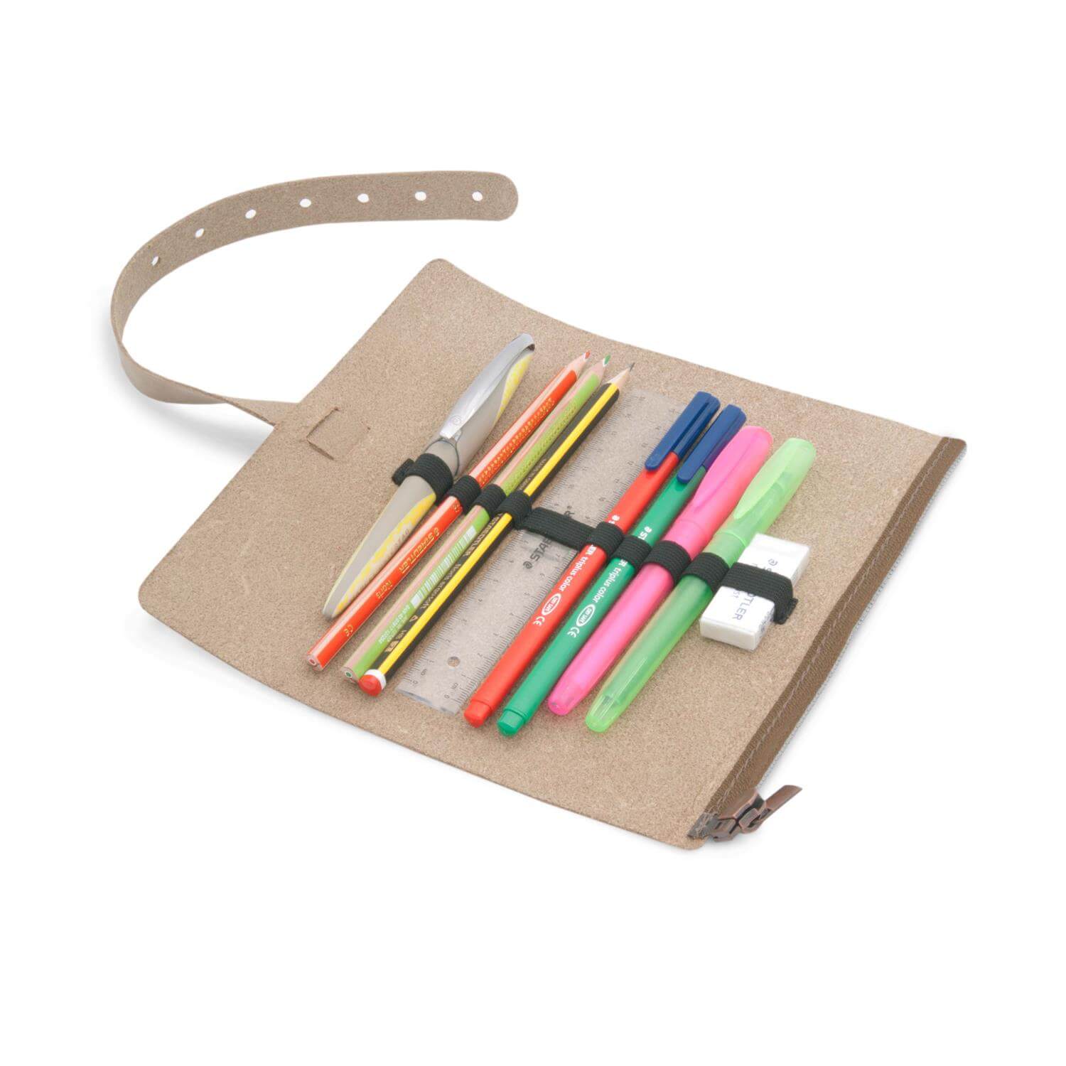 Thielemann Leather Manufacturer – wholesale Pencil case/pouch – THEWO | “Tamea” 3 in 1 wrap pencil case10