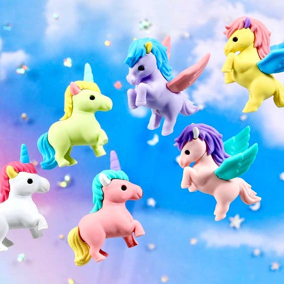 BCmini - Wholesale Eraser - 380441 Unicorn & Pegasus Assorted Eraser0