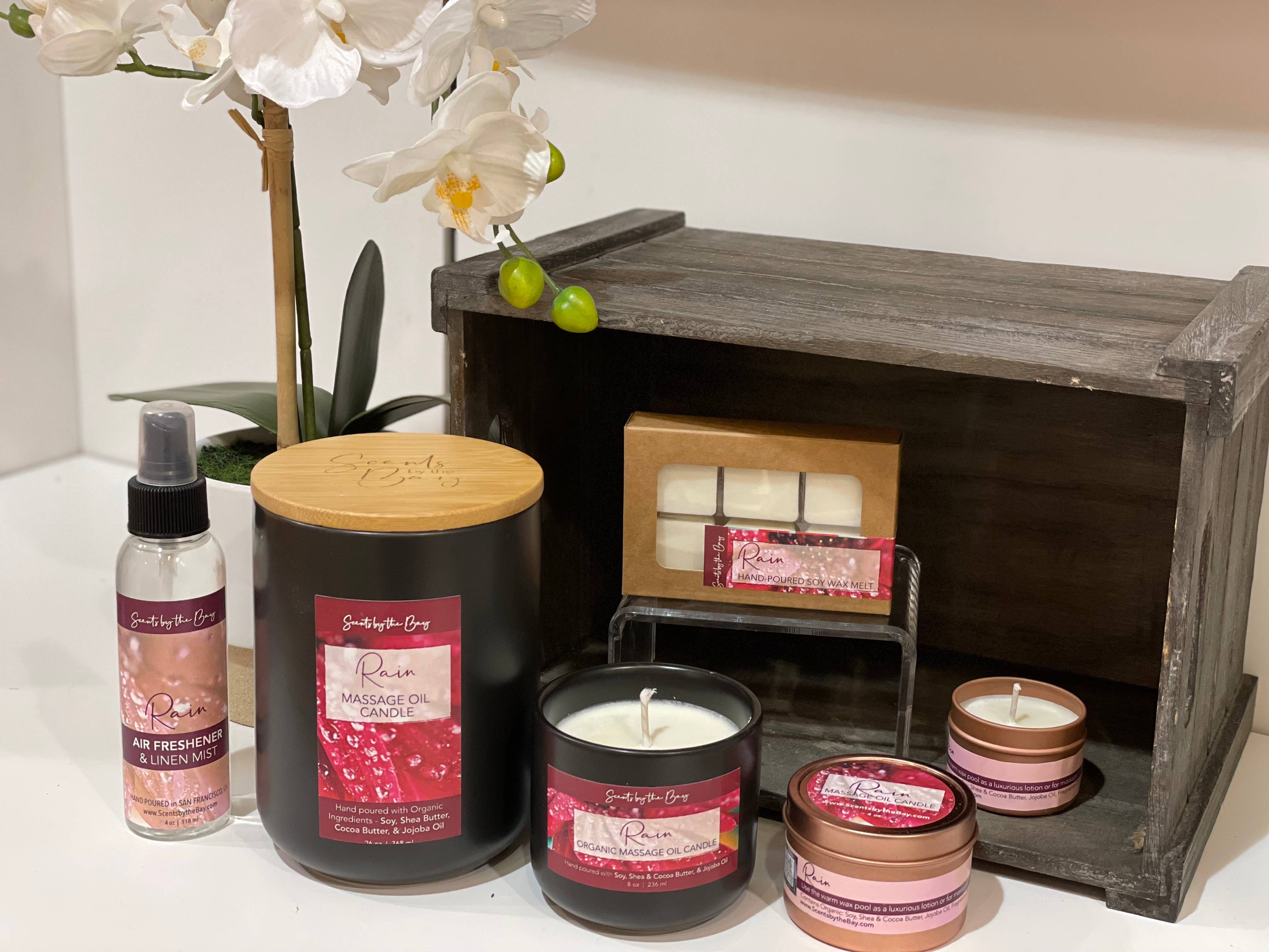 Scents by the Bay - Wholesale Jar/Filled Candle - 8 oz Reusable Ceramic: Organic Massage Oil Candle7