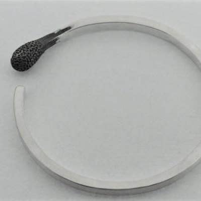 Burnt Match Bangle - Brass/Silver Plated for wholesale by Makers & Providers