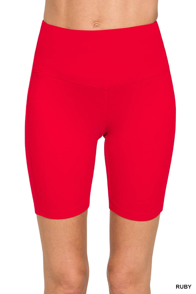 Vanilla Monkey - Wholesale Athletic Shorts - Women's - Brushed Wide Waistband Biker Shorts2