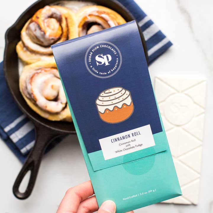 Sugar Plum Chocolates - Wholesale Chocolate Bar - Sugar Plum Chocolates Cinnamon Roll Candy Bar4