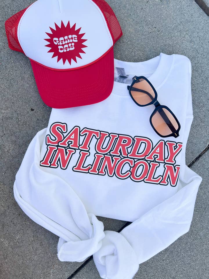 Saturday in Lincoln Crewneck for wholesale by 402threads