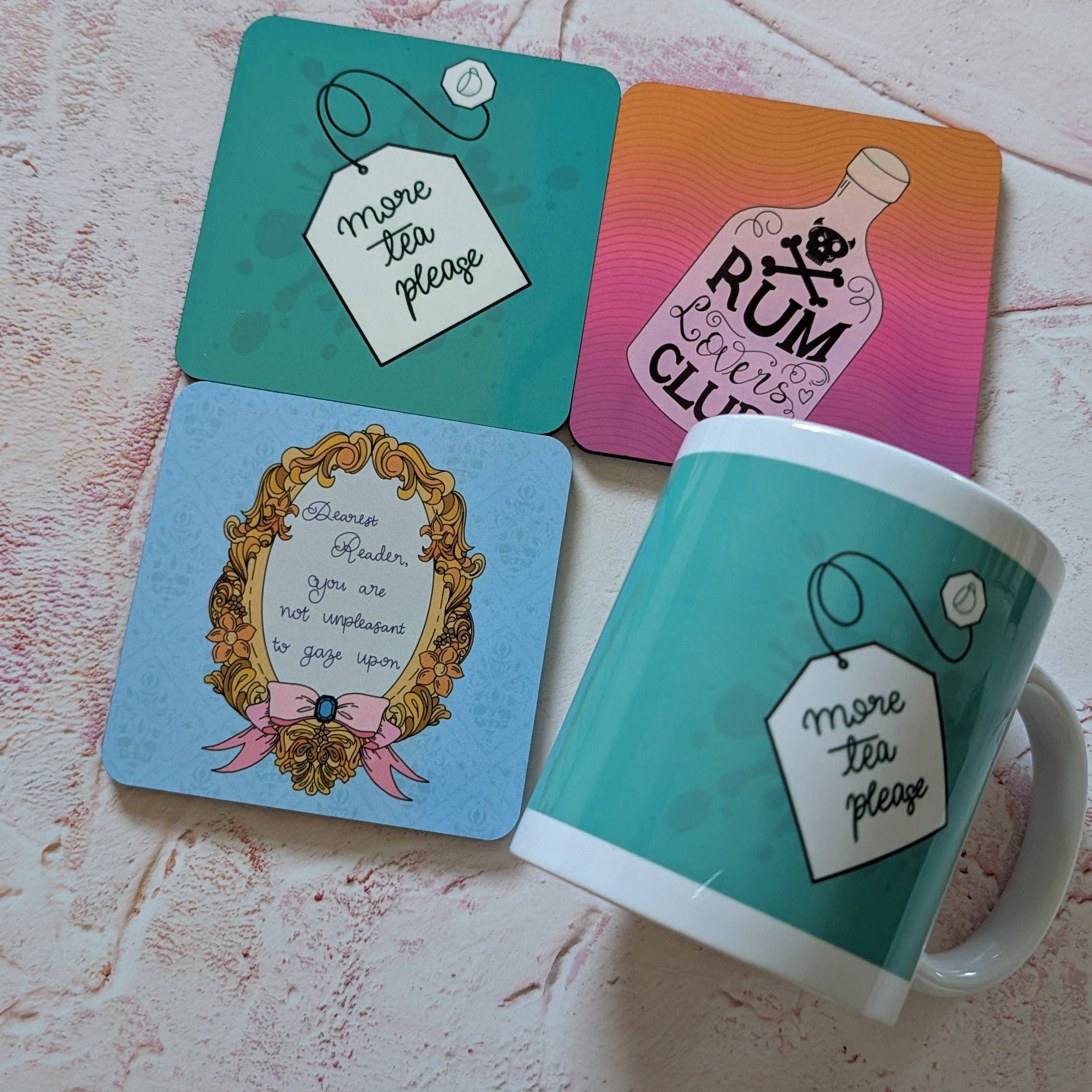 FayDixonDesign – wholesale Coasters – Rum Lovers Club Square Coaster2