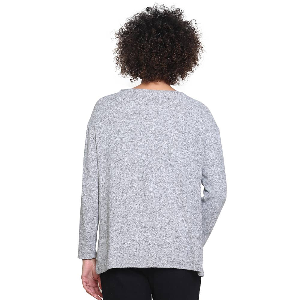 La Cera - Wholesale Sweatshirt - Women's - The Comfort Collection - The Scoop - GREY1