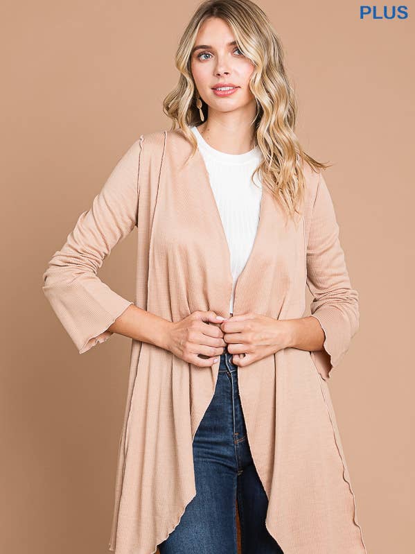 CRT1835LX - ALLE MERROW KANT FLÆSEÆRM CARDIGAN for engroshandel hos Culture Code