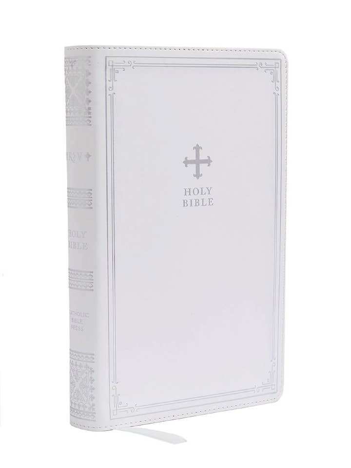 NRSV Catholic Edition Gift Bible, White Leathersoft (Comfort for wholesale by HarperCollins Christian Publishing