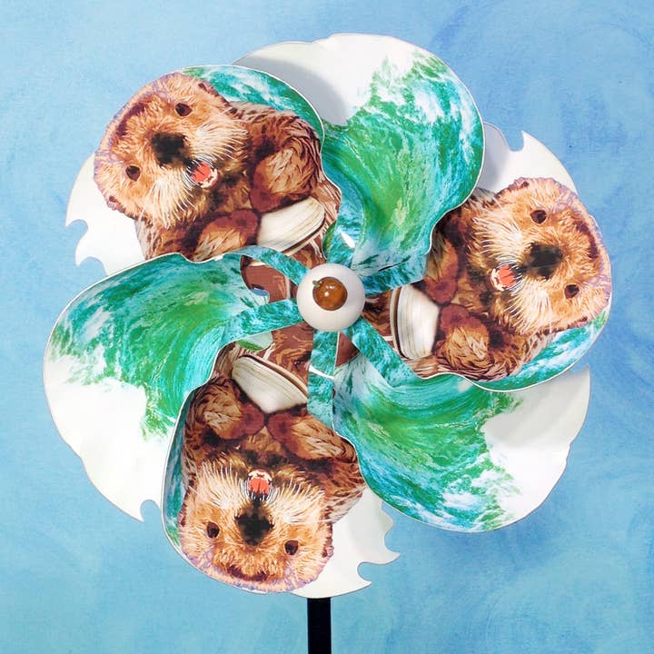 Otter Pinwheel Vind Spinner Whirligig Vindmølle Fan for engroshandel hos Paper Arboretum