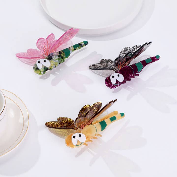 Dragonfly Hair Claw Clip for wholesale by SOMETHING MINTY