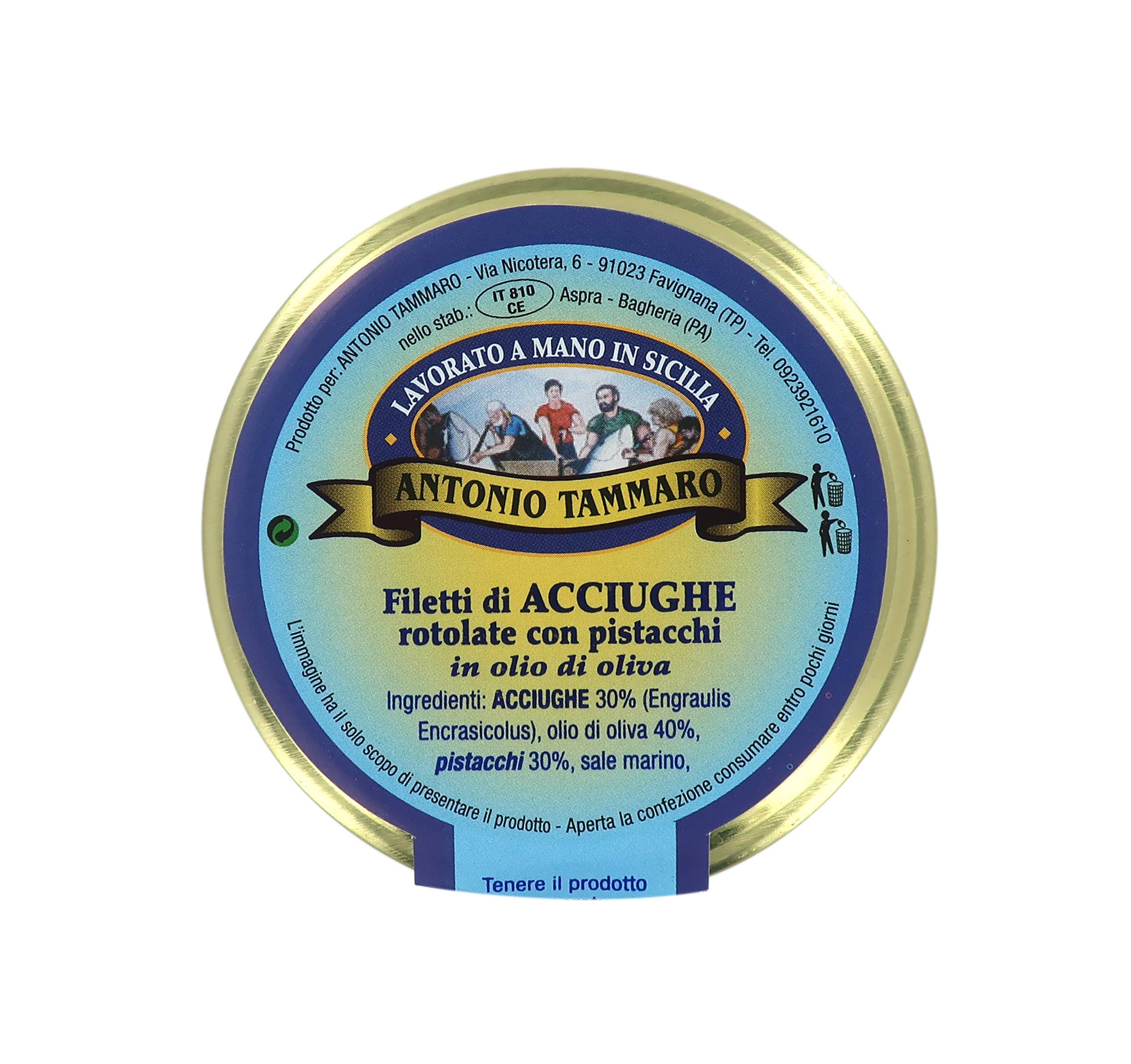 Antica Tonnara di Favignana - Venta al por mayor Conservas de pescado - Filetes de anchoa mediterráneos enrollados con tomate3