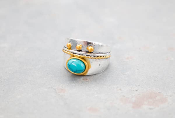 Hipster Row - Vente Bague de cocktail/de cérémonie - Collection de bagues Turquoise0