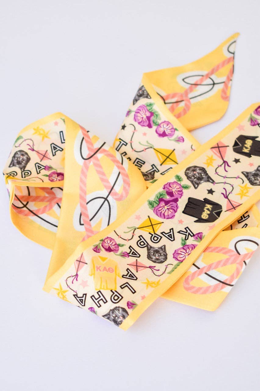 Saturday Silks - Wholesale Scarf - Women's - Kappa Alpha Theta Skinny Scarf2