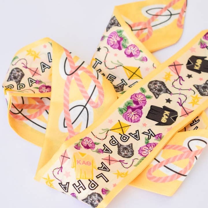 Saturday Silks - Wholesale Scarf - Women's - Kappa Alpha Theta Skinny Scarf2