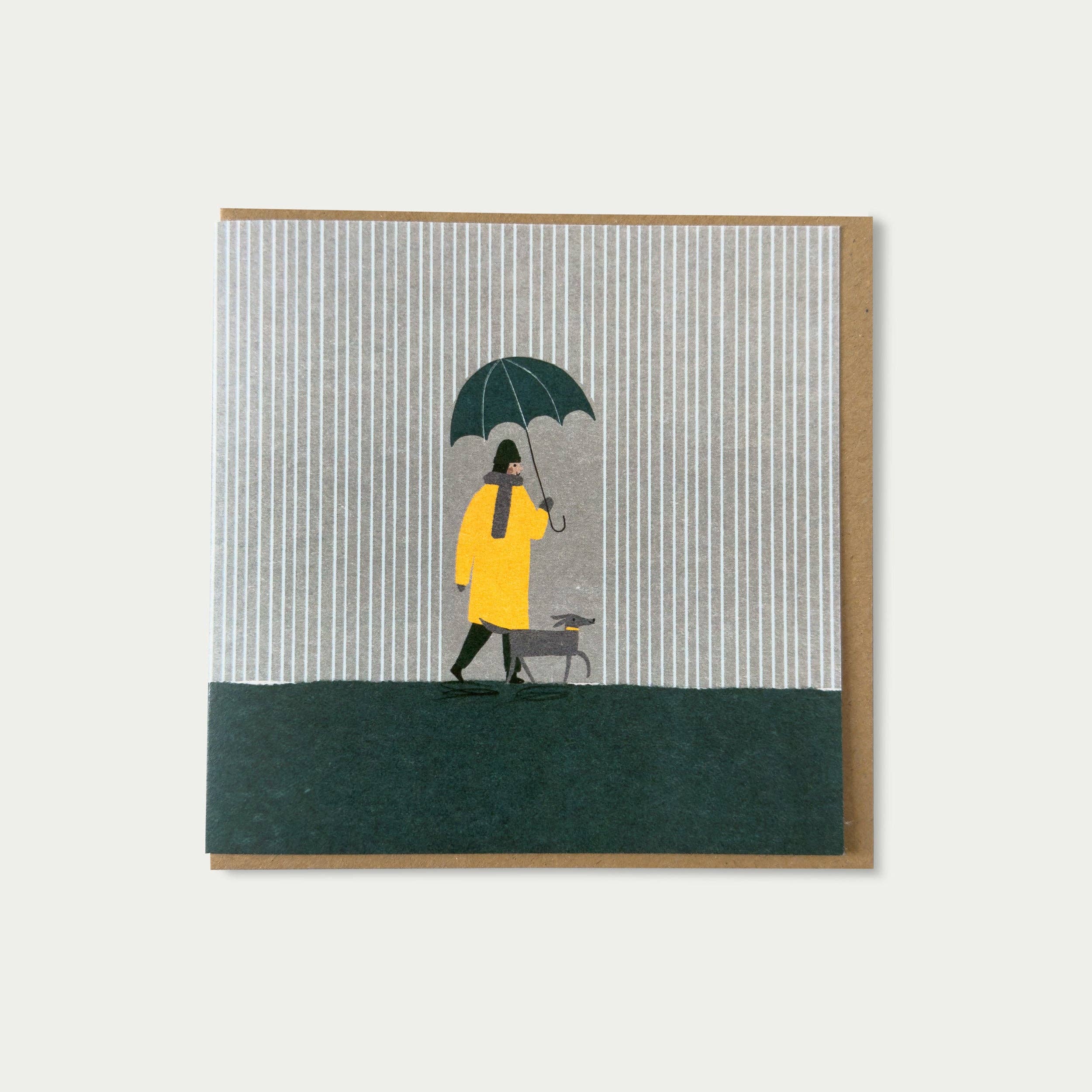 Oldfield Design Co – wholesale Everyday greeting card – Walk in the Rain Greetings Card0