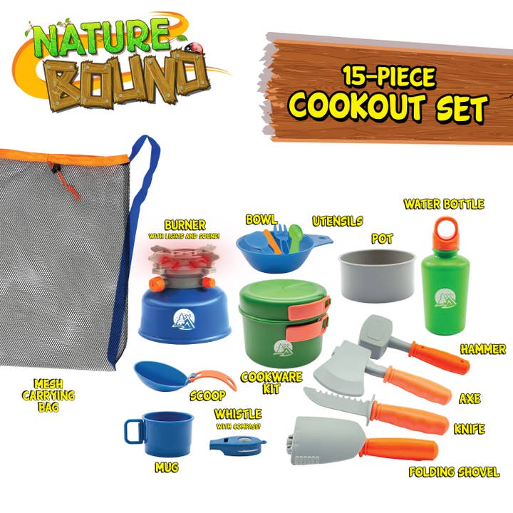 Thin Air Brands - Wholesale Toy Set - Kids - Camp Cookout 15pc Play Cooking Set