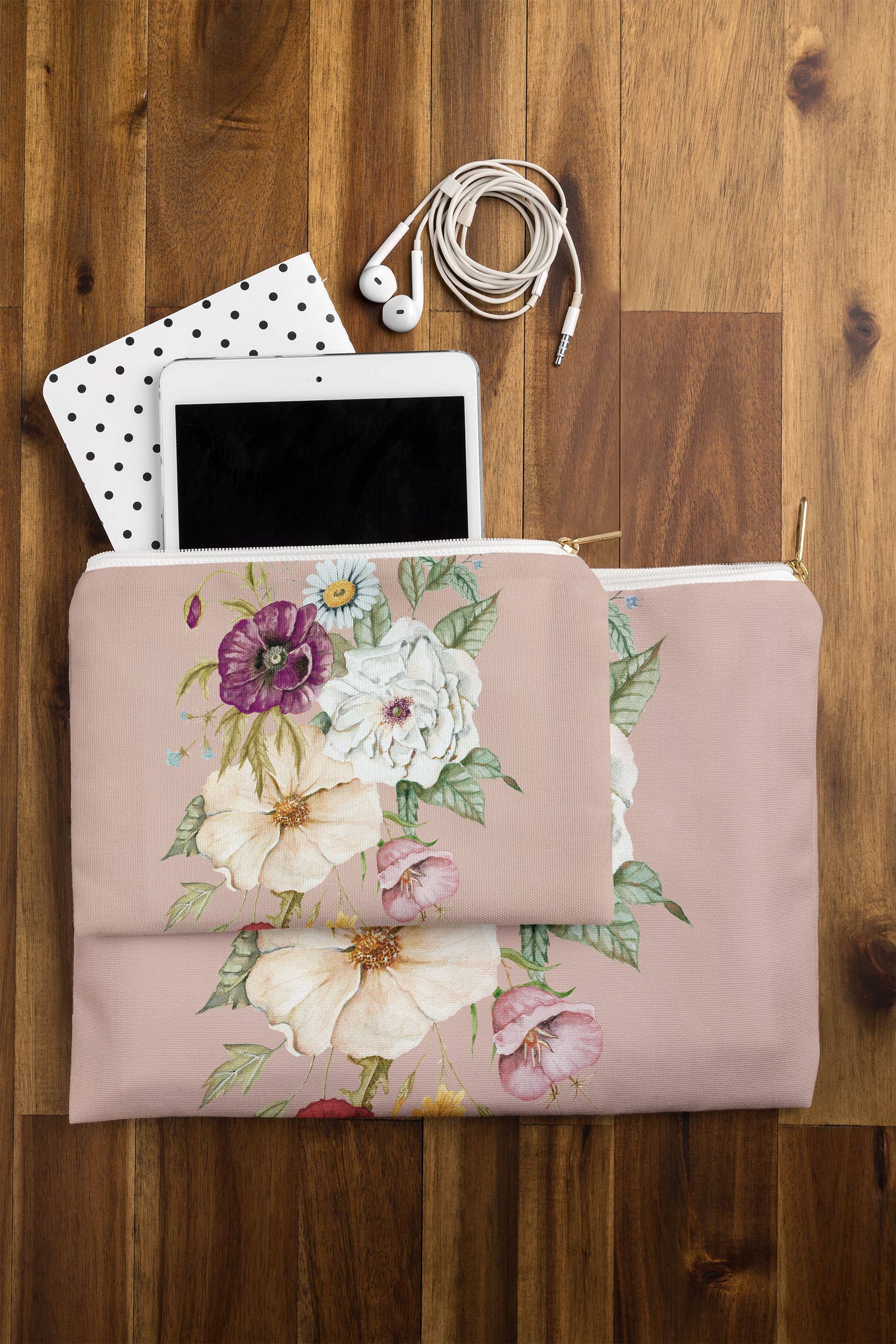 Deny Designs - Wholesale Pouch - Women's - Shealeen Louise Colorful Wildflower Bouquet Pouch1