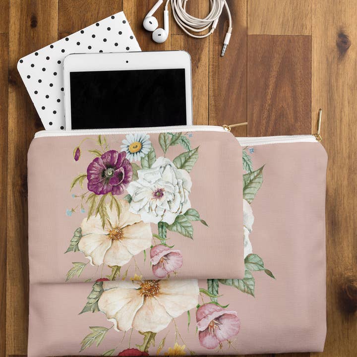 Deny Designs - Wholesale Pouch - Women's - Shealeen Louise Colorful Wildflower Bouquet Pouch1