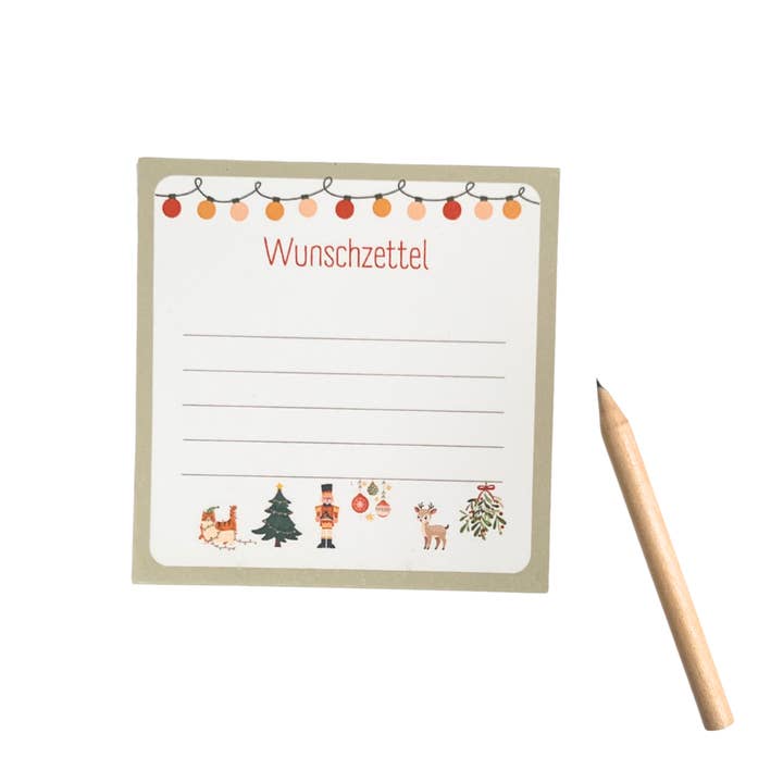 Wunderle GmbH - Wholesale Notepad - Wish List Block Set - Your Place for Christmas Wishes4