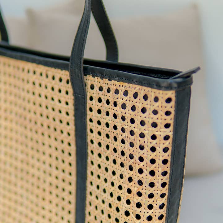 Kayu&Co. - Wholesale Tote Bag - Women's - Sol Tote Bag – Handwoven Rattan & Leather Shoulder Bag | Sunset & Luna5