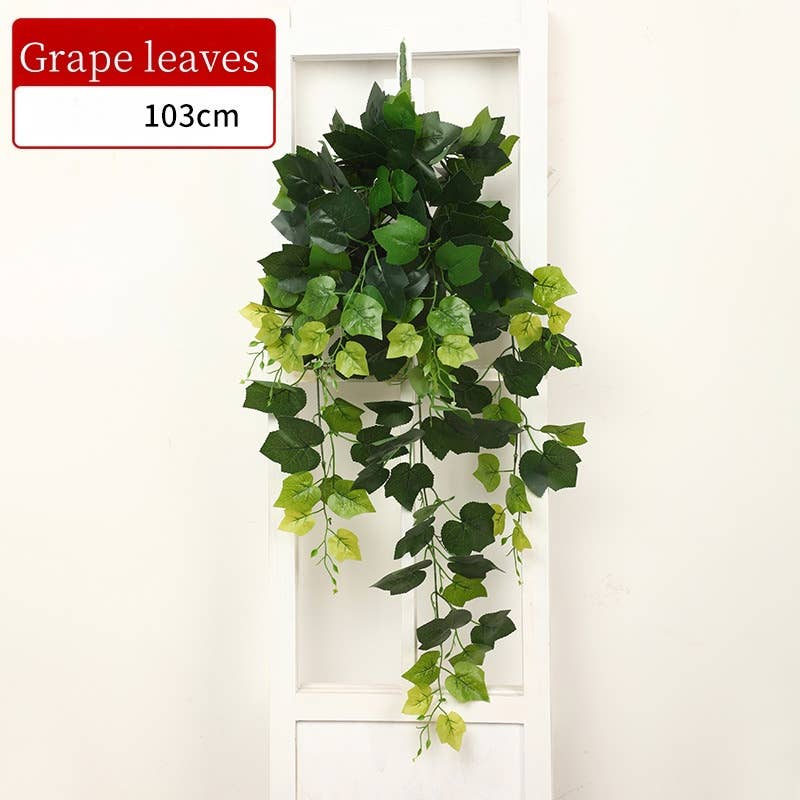 ACNITE(We cover U.S. import duties) - Venta al por mayor Plantas artificiales - Plantas artificiales colgantes de pared de 40" para decoración del hogar flor4