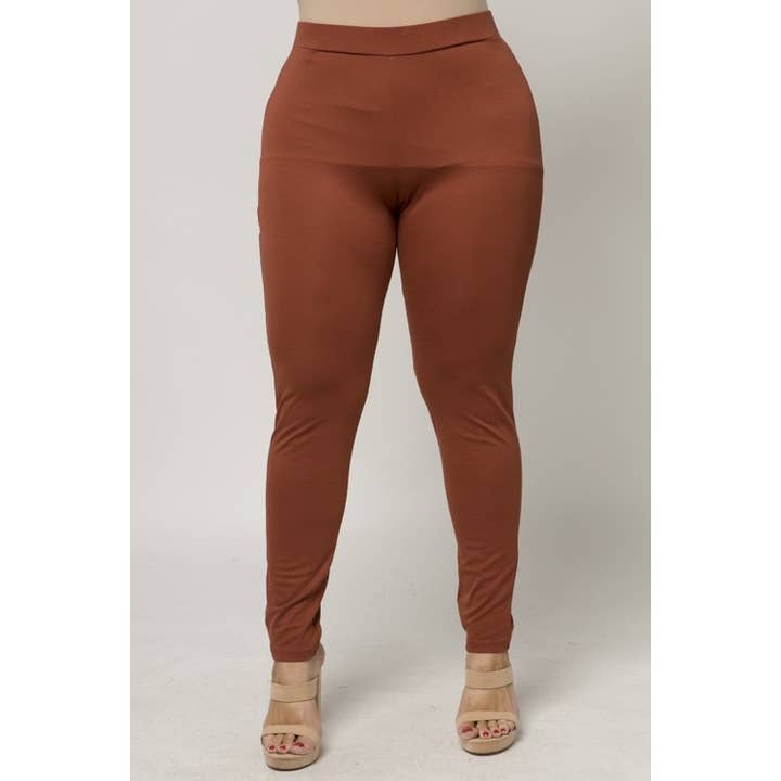 PLUS SIZE PONTE SKINNY LEGGINGS por atacado de Curve Market