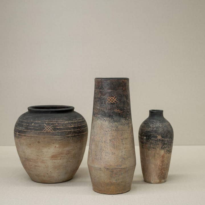 Bicolor vases set of 3 for wholesale by The Meraki Lifestyle