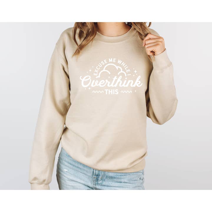 Overthinker Crewneck Sweatshirt por atacado de Oooh Candy Co.