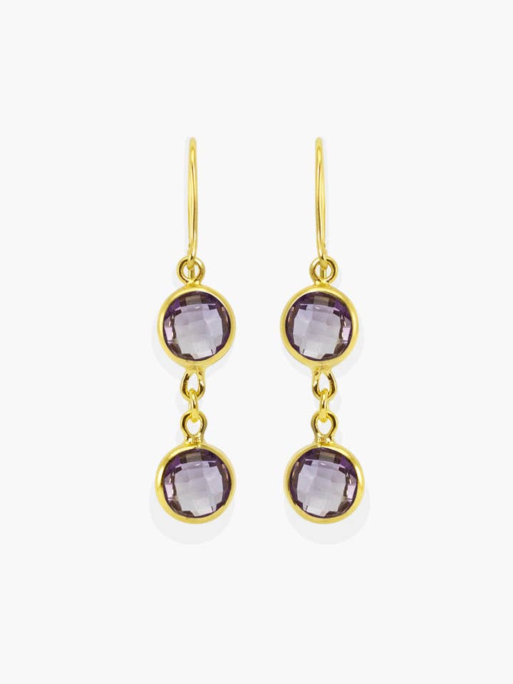 Capri Amethyst Øreringe for engroshandel hos Vintouch Jewels
