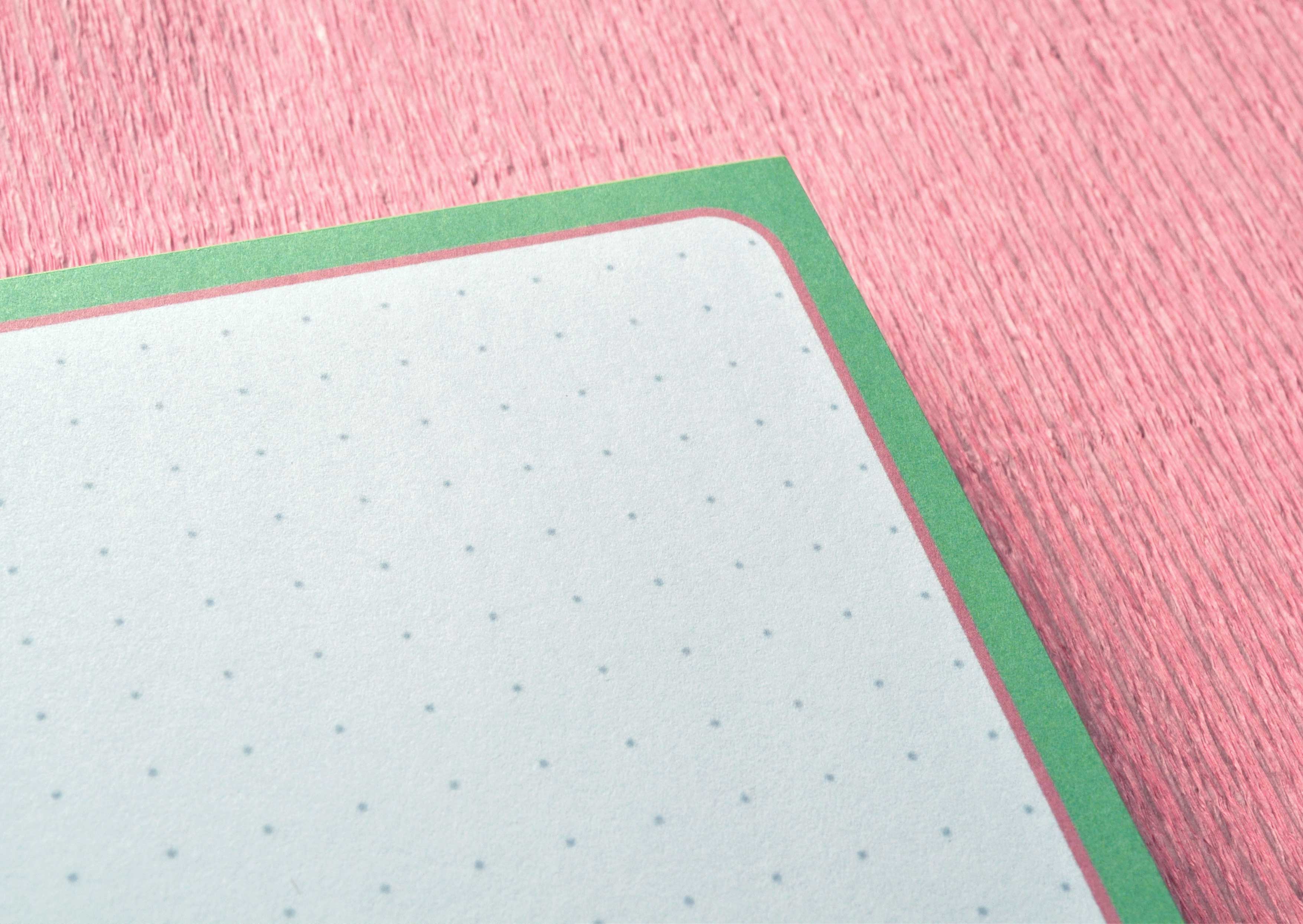 Michelle Tuttle Studio - Wholesale Notepad - Toulouse Notepad //4” x 5.5” Dotted Notepad - 50 Tearaway Pages with Board Backing3