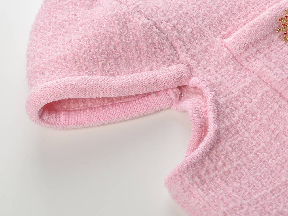 Productseeker – Großhandel Set aus Oberteil und Rock – Damen – SET45Y Tweed-Strick-Set mit kurzem Oberteil und Rock in Diamantknopf-Design12