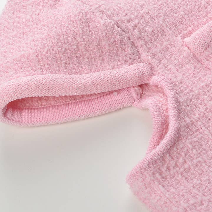 Productseeker – Großhandel Set aus Oberteil und Rock – Damen – SET45Y Tweed-Strick-Set mit kurzem Oberteil und Rock in Diamantknopf-Design12