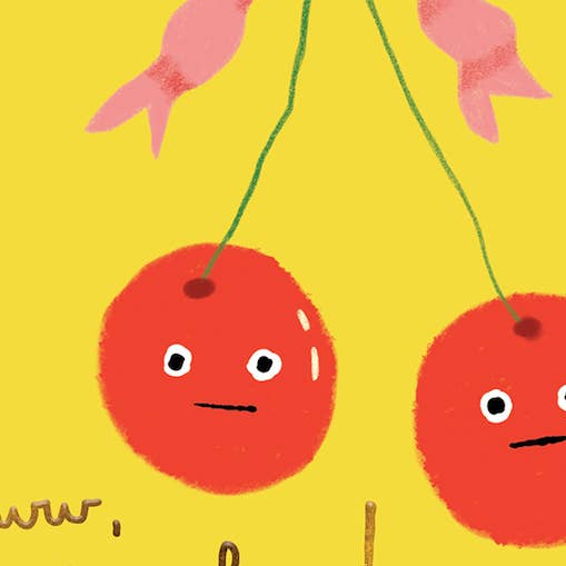 Carolyn Suzuki - Wholesale Thank you card - SWEET CHERRIES - Thank You Card2