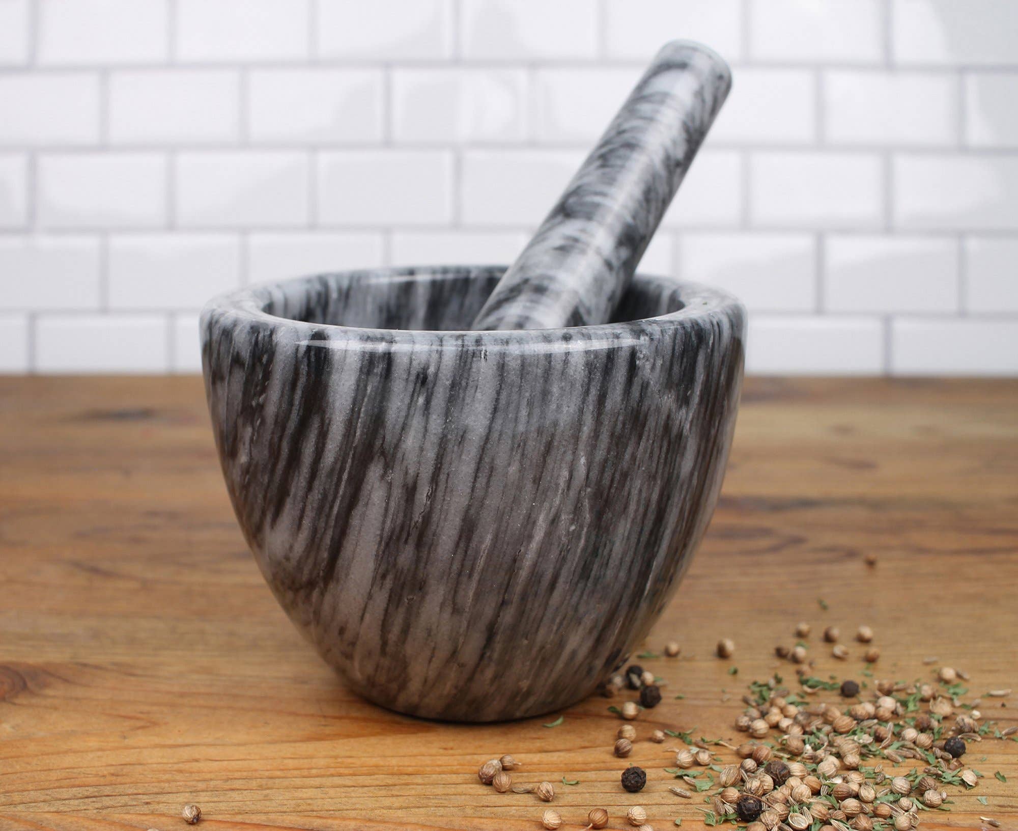RSVP International - Wholesale Mortar & Pestle - Marble Mortar & Pestle - Gray3