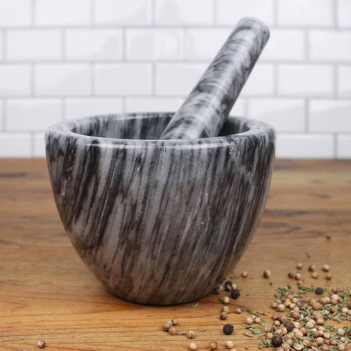 RSVP International - Wholesale Mortar & Pestle - Marble Mortar & Pestle - Gray3