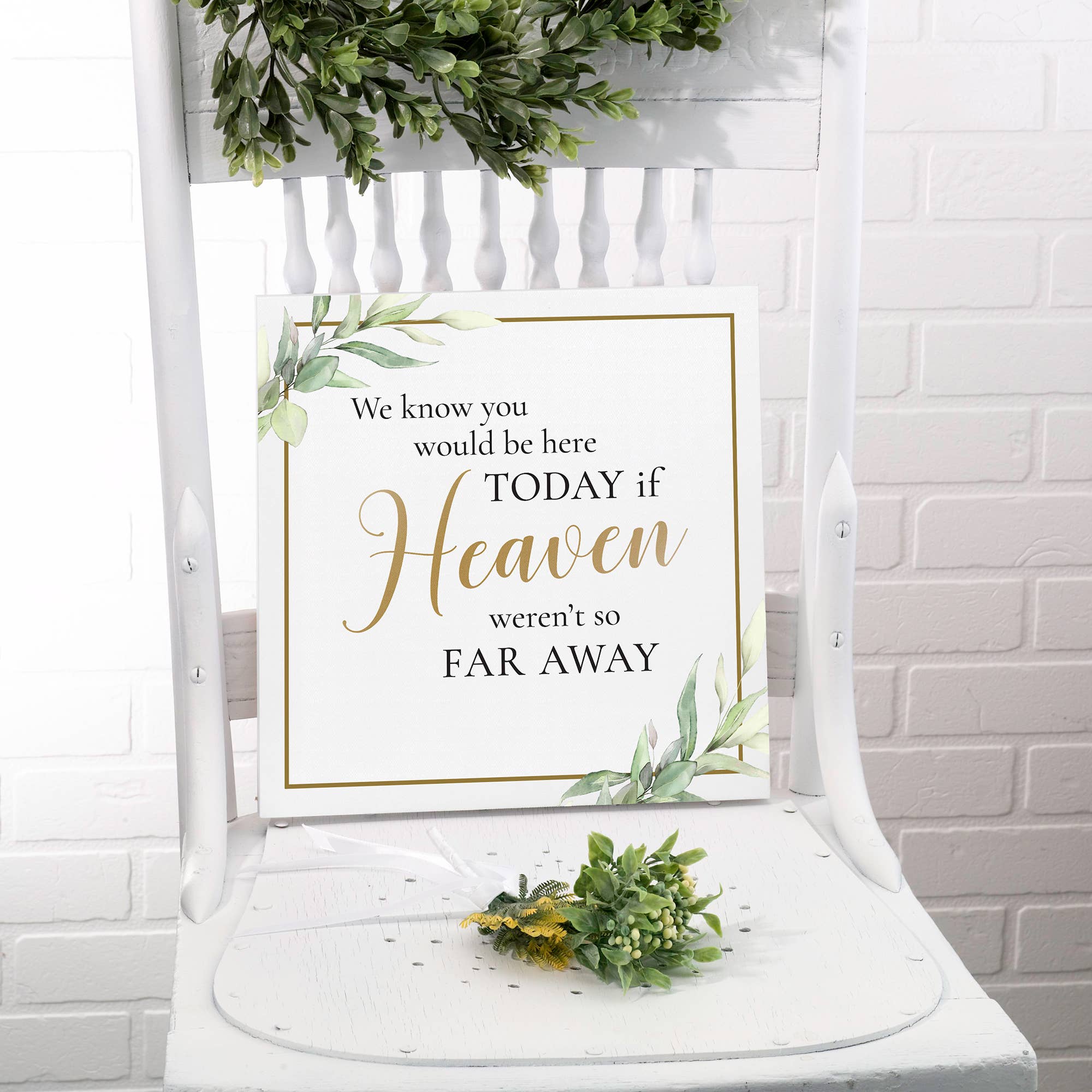 Lillian Rose - Wholesale Sign - Lillian Rose Memorial Canvas in White and Gold1