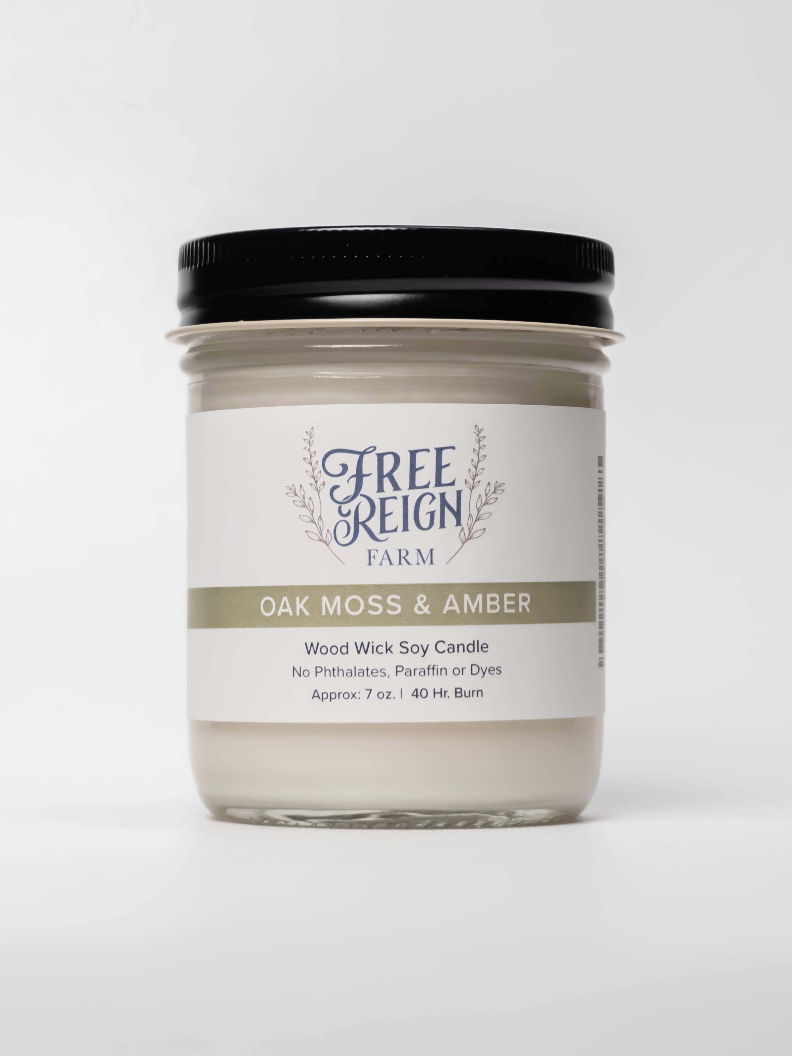 Free Reign Farm - Wholesale Jar/Filled Candle - NEW 7oz Wood Wick Soy Candles2
