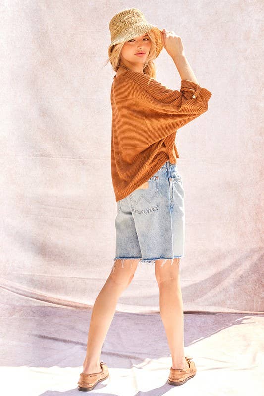 ILLA ILLA - Wholesale Gebreide top - Dames - Gebreide top met wafel3