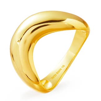 Bague Vague - Plaqué Or pour la vente par Plata y Minerales