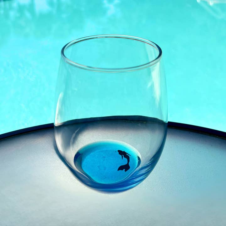 Beach, Cats & Wine - Wholesale Wine Glass - Mermaid Resin Ocean Inspired Glassware (Multiple Sizes)4