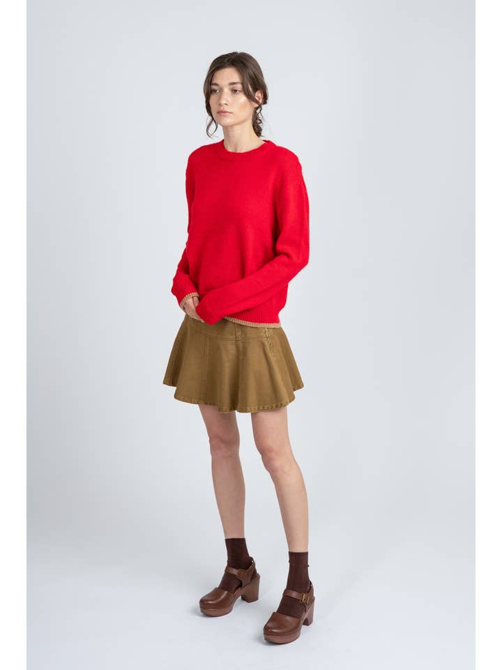 RED CREWNECK SWEATER for wholesale on Faire
