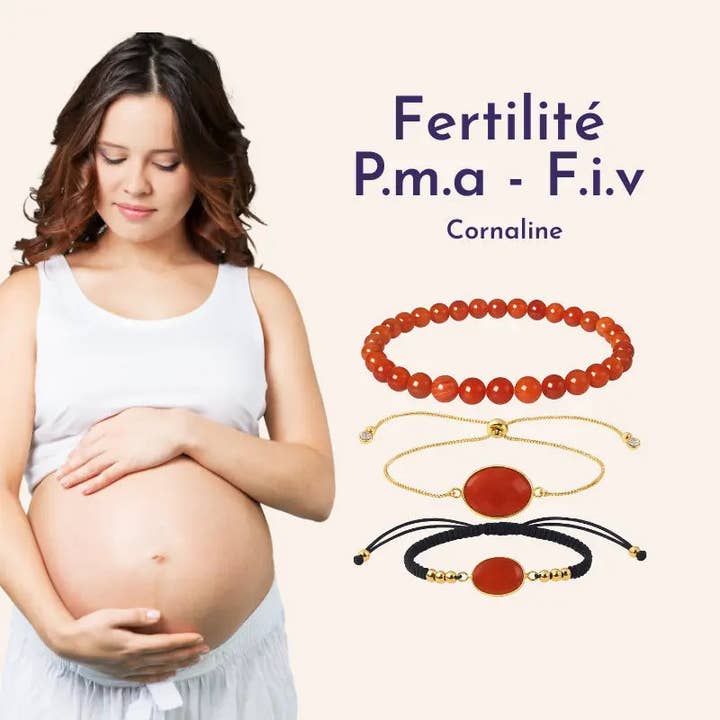 Carnelian Fertility Bracelet - Confidence, Energy & Fertility for wholesale by L'Atelier d'Eva