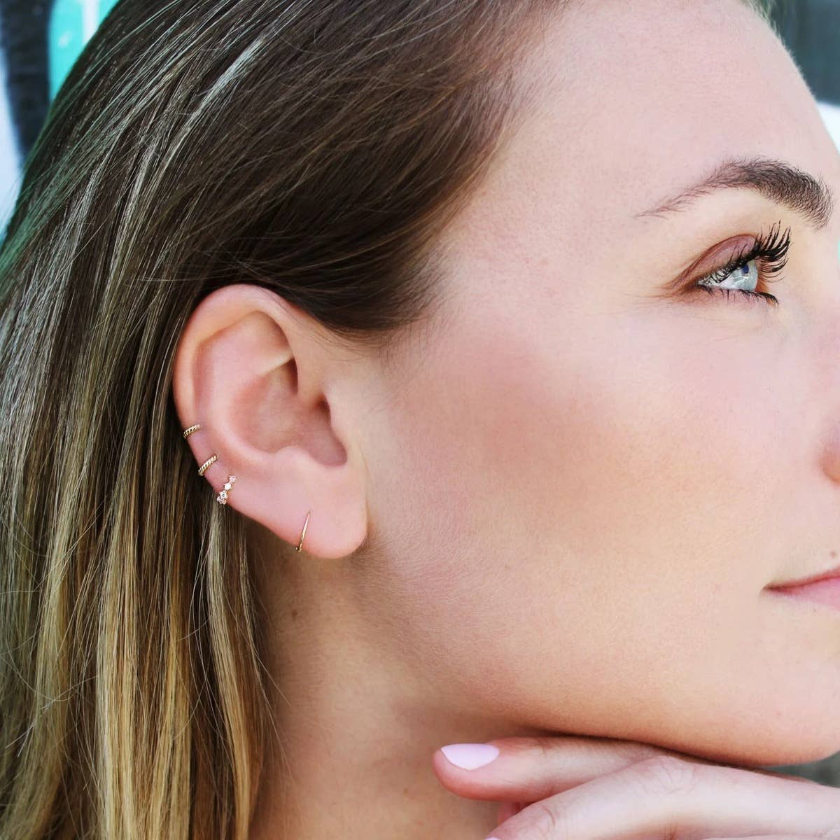 Ofina Jewelry - Wholesale Huggie Earrings - 10k Solid Gold Thin Huggie14