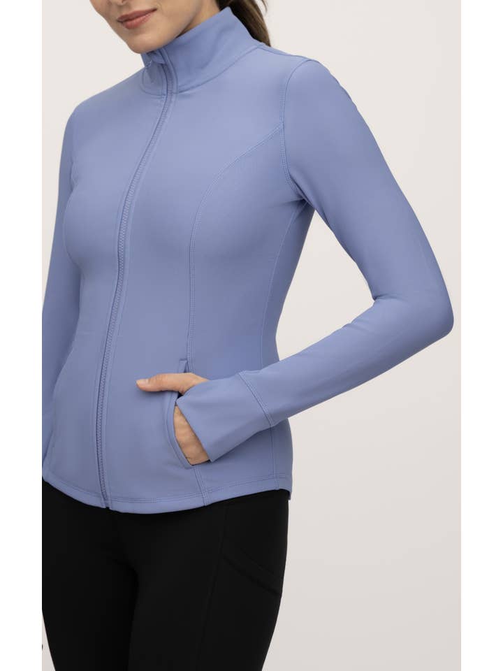 90 Degree by Reflex & Yogalicious - Wholesale Athletic Jacket - Women's - Women's Everyday Ribbed Full Performance Full Zip Jacket11