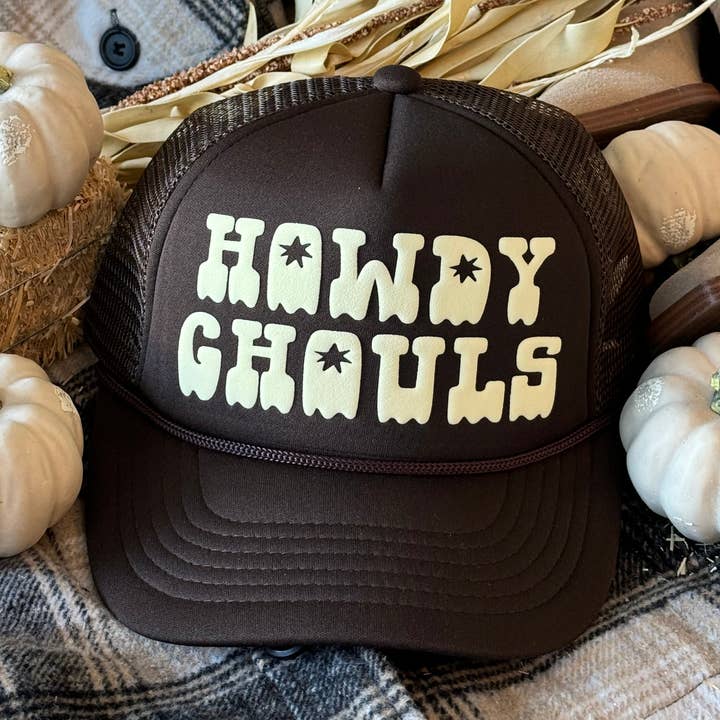 Howdy Ghouls Trucker Hat for wholesale by Malibu and Mint