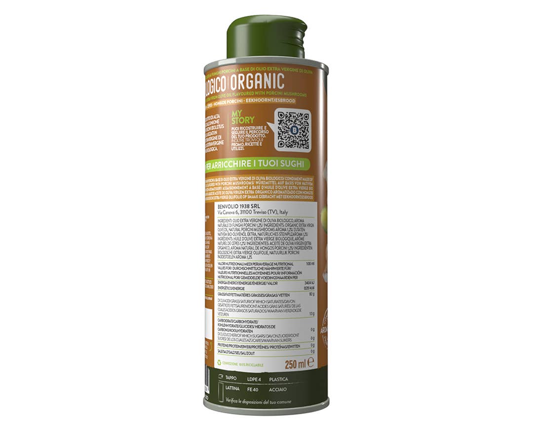 BENVOLIO.BIO by Wizebite S.r.l. SB - Wholesale Olive Oil - BENVOLIO Organic Porcini Mushroom Infused EVO Oil 250ml3